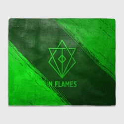 Плед флисовый In Flames - green gradient, цвет: 3D-велсофт