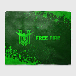 Плед флисовый Free Fire - green gradient по-горизонтали, цвет: 3D-велсофт