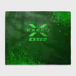 Плед флисовый Exeed - green gradient, цвет: 3D-велсофт