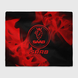 Плед флисовый Saab - red gradient, цвет: 3D-велсофт