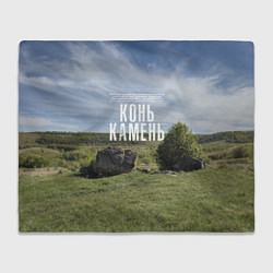 Плед флисовый Конь-Камень на Красивой Мече, цвет: 3D-велсофт