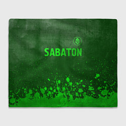 Плед флисовый Sabaton - green gradient посередине, цвет: 3D-велсофт