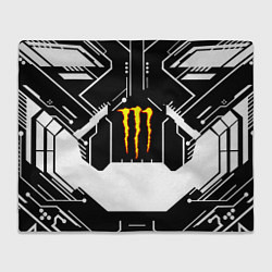 Плед флисовый Monster energy geometry, цвет: 3D-велсофт