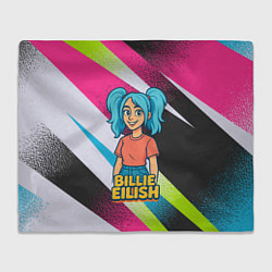 Плед Билли Айлиш в стиле мультфильма