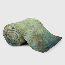 Плед флисовый Абстракция - faded spots on a green background, цвет: 3D-велсофт — фото 2