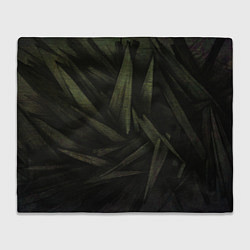 Плед флисовый Абстракция - green triangles, цвет: 3D-велсофт