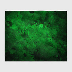 Плед флисовый Абстракция - green acid stains, цвет: 3D-велсофт