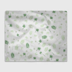 Плед флисовый Текстура белой гавайской рубашки, цвет: 3D-велсофт