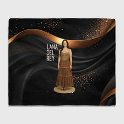 Плед флисовый Lana Del Rey в ретро платье, цвет: 3D-велсофт