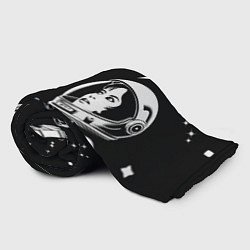 Плед флисовый Космонавт и астероид, цвет: 3D-велсофт — фото 2