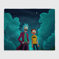 Плед флисовый Рик и Морти под вечерним небом, цвет: 3D-велсофт