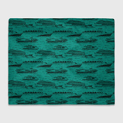 Плед флисовый Корабли плывут по Неве, цвет: 3D-велсофт