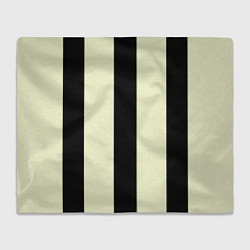 Плед флисовый Color black beige line, цвет: 3D-велсофт