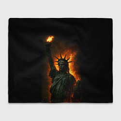 Плед Статуя свободы в огне