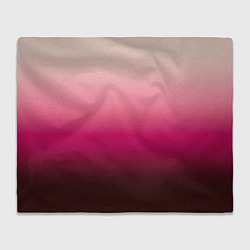 Плед флисовый Градиент transcendent pink омбре, цвет: 3D-велсофт