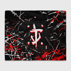 Плед флисовый Doom краски штрихи, цвет: 3D-велсофт