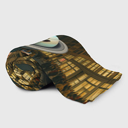 Плед флисовый Ла Вака Сатурно Сатурнита мем, цвет: 3D-велсофт — фото 2