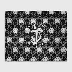 Плед флисовый Doom x nirvana pattern, цвет: 3D-велсофт