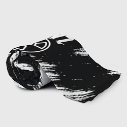 Плед флисовый Dayz белые краски лого, цвет: 3D-велсофт — фото 2