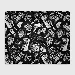Плед флисовый Retro gamer pattern, цвет: 3D-велсофт
