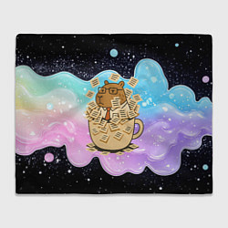 Плед Менеджер капибара в кружке в стикерах