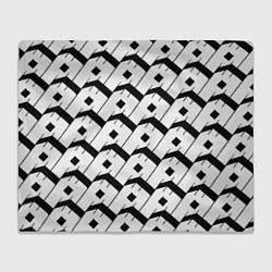 Плед флисовый Три буквы: чёрные, цвет: 3D-велсофт