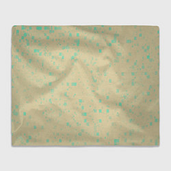 Плед флисовый Color beige turquoise, цвет: 3D-велсофт