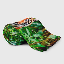 Плед флисовый Тигр в зелёных джунглях, цвет: 3D-велсофт — фото 2