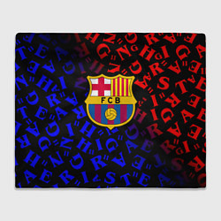 Плед флисовый Barcelona градиент символы, цвет: 3D-велсофт