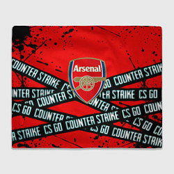 Плед флисовый Arsenal x counter strike game, цвет: 3D-велсофт
