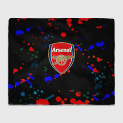 Плед флисовый Arsenal неоновые брызги красок, цвет: 3D-велсофт