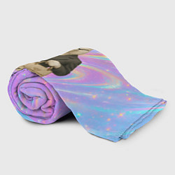 Плед флисовый Дьявол носит Пурада пародия с белой кошкой, цвет: 3D-велсофт — фото 2