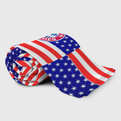 Плед флисовый Бавария Мюнхен сша паттерн, цвет: 3D-велсофт — фото 2