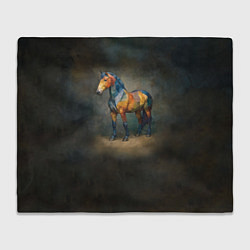 Плед флисовый Конь Ренессанс, цвет: 3D-велсофт