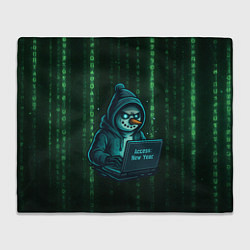 Плед Снеговик - хакер взламывает Новый год