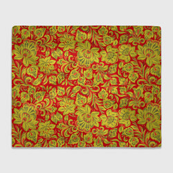 Плед флисовый Хохлома, цвет: 3D-велсофт