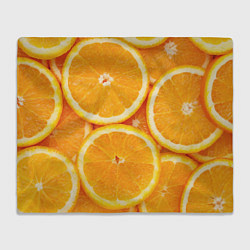 Плед флисовый Апельсин, цвет: 3D-велсофт