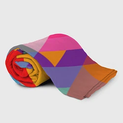 Плед флисовый Разноцветные полигоны, цвет: 3D-велсофт — фото 2