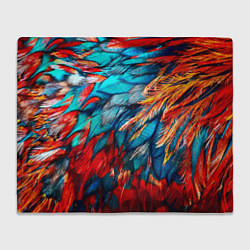 Плед флисовый Перья, цвет: 3D-велсофт