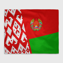 Плед флисовый Патриот Беларуси, цвет: 3D-велсофт