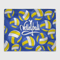 Плед флисовый Волейбол 6, цвет: 3D-велсофт