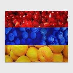 Плед флисовый Флаг Армении, цвет: 3D-велсофт