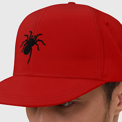 Кепка-снепбек Черный паук, цвет: красный