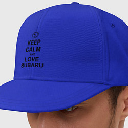 Кепка-снепбек Keep Calm & Love Subaru, цвет: синий
