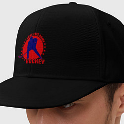 Кепка-снепбек I love this Hockey, цвет: черный