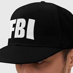 Кепка-снепбек FBI, цвет: черный