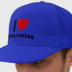 Кепка-снепбек I love Dolphin, цвет: синий