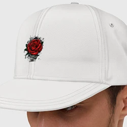 Кепка-снепбек Красная Роза Red Rose, цвет: белый