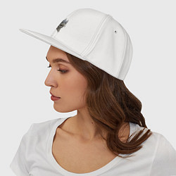 Кепка-снепбек Череп в шлеме с крыльями, цвет: белый — фото 2