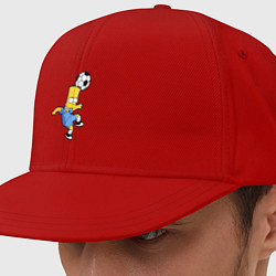Кепка-снепбек Барт Симпсон - игра головой!, цвет: красный